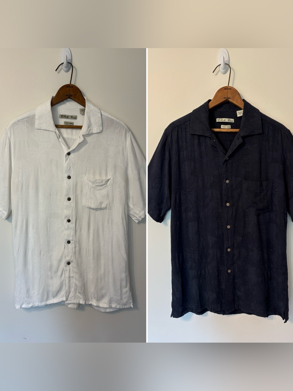 Batick Bay Mens Casual Button Down Shirts Bundle Lot of 2 Size Medium